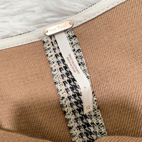 Women Free People My Girl Houndstooth Mini Dress in Medium Gray Size 12 - Picture 7 of 9